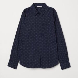 H&M fitted polka  dot shirt . Size 0 . NEW